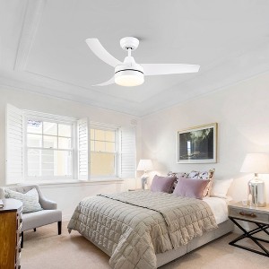 Gulches 42 inch indoor white ceiling fan with LED light - 1 of 4