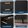 47 Inch Sideboard Buffet Cabinet with 2 Drawers & 3 Doors, Modern Fluted Storage Cabinet with Adjustable Shelves, Dining Room- Black - 4 of 4