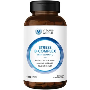 Vitamin World - Stress B-Complex with 500 mg. Vitamin C Timed Release - 1 of 3