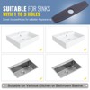WOWOW 9.6 in. x 2.4 in. x 0.3 in. Stainless Steel Kitchen Sink Faucet Hole Cover Deck Plate in Brushed Nickel - 2 of 4