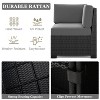 LayinSun 7 Pieces Outdoor Patio Furniture Set with 44" Fire Pit Table Rattan Sectional Sofa Conversation Sets - 3 of 4