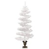 vidaXL White Swirl Christmas Tree with Pot and LEDs - Modern 4ft PVC Holiday Tree with Unique Design and Dynamic Light Effects - 4 of 4