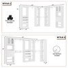 Aheaplus 100" × 100" Closet System wth Door and Wooden Drawers(Adjustable Width) - 3 of 4