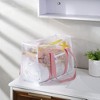 Anna-Kaci Women's Transparent Mesh Beach Tote Bag - Waterproof Travel Shoulder Bag - Pink - 4 of 4
