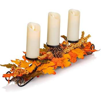 Ornativity Maple Leaves Candle Holder Centerpiece