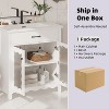 31" Bathroom Vanity with Rectangle Ceramic Sink, Tempered Glass Doors & Adjustable Shelves aa??Soft-Close Storage Cabinet - 3 of 4