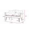 54" Velvet Loveseat Sofa,Modern Tufted 2-Seater Couch with Metal Legs,Small Apartment Living Room Furniture-Baofuwish - 4 of 4