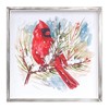 Cardinal and Pine Framed Print (Set Of 2) – MDF and Iron – 14 Inch Holiday Wall Decor – By Melrose - 2 of 4