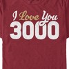 Men's Marvel Avengers: Endgame Valentine's Day Iron Man I Love You 3000 T-Shirt - 2 of 4