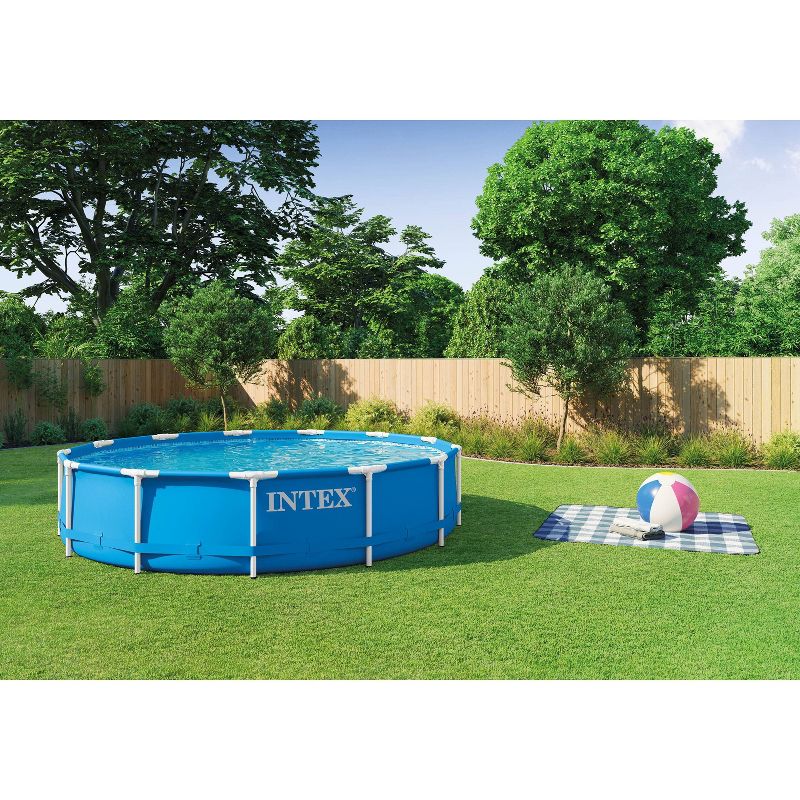 Intex 13&#39; x 33&#34; Metal Frame Above Ground Pool with Filter Pump, 6 of 8