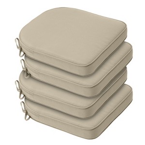 Aoodor Outdoor Dining Chair Cushions Set of 4, Waterproof Patio Furniture Seat Cushions, Outdoor Chair Pads with Ties - 1 of 4