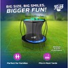 SpaceJump Lunar 8' Trampoline, Outdoor Ultimate Set with Slide, Hoop and Sprayer - 2 of 4