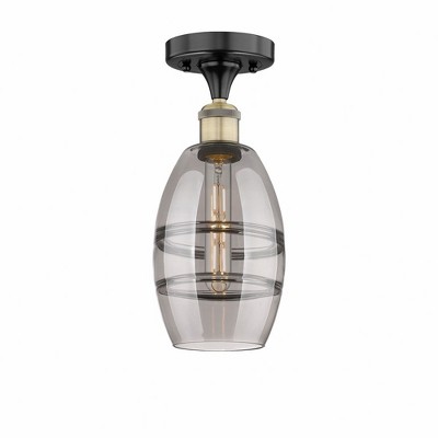 Vaz - 1 Light Semi-Flush Mount In Industrial Style-8.25 Inches Tall and 5.88 Inches Wide