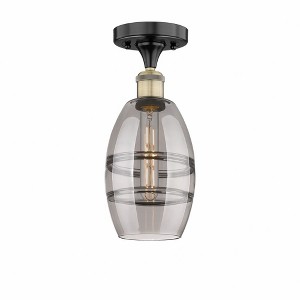 Vaz - 1 Light Semi-Flush Mount In Industrial Style-8.25 Inches Tall and 5.88 Inches Wide - 1 of 1