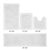 Edge Bath Rug 100% Premium Cotton Ultra-Soft Water Absorbent Tufted Solid Reversible 4 Piece Bathroom Rug Set for Machine Washable Bathmat - 2 of 2