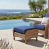 Covers&All Sorento Ottoman with Fieldstone Wicker and Sunbrella Cushion, 20 in L x 30 in W x 16 in H - 3 of 4