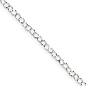 Black Bow Jewelry 3.5mm, Sterling Silver Fancy Solid Cable Link Necklace - 1 of 4