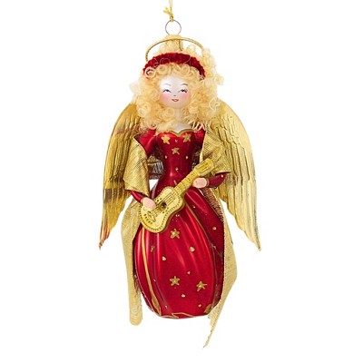 Italian Ornaments 6.0 Inch Ruby's Regal Riff Angel Italian Ornament Tree Ornaments