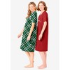 Dreams & Co. Plus Size 2-Pack Short-Sleeve Sleepshirt - 4 of 4