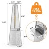 Jojoka Propane Patio Heater, 42000 BTU Stainless Steel Outdoor Gas Heater with Wheels & Beverage Rack for Home and Commercial - 2 of 4