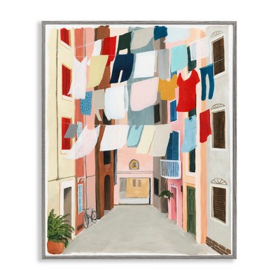 Stupell Industries Laundry Clothesline Between Apartments, 24" x 30"