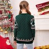 Couples Christmas Sweater Crew Neck Reindeer Snowflakes Knitted Pullover for Women Men - 2 of 4