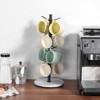 VEVOR Mug Holder Tree with Marble Base, 8 Hooks Coffee Cup Holder for Counter, Carbon Steel Mug Tree Cup Rack Stand, Matte Black - 2 of 4