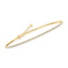 Ross-Simons 2.70 ct. t.w. CZ Tennis Anklet in 18kt Gold Over Sterling Size 9 - 2 of 4