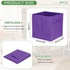 Unique Bargains Fabric Storage Bins 3 Pcs - 2 of 4