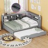 Twin/Full Size Beds with Storage Shelf, Wood Daybed Frame with Wireless Charging USB Ports,  250 Lbs Load Capacity - 4 of 4