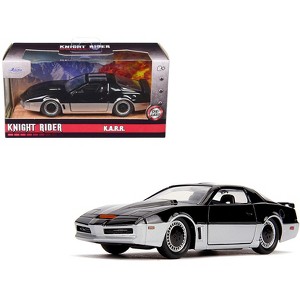 K.A.R.R. Black and Silver "Knight Rider" (1982) TV Series "Hollywood Rides" Series 1/32 Diecast Model Car by Jada - 1 of 3