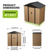 6FT x 4FT Metal Garden Storage Shed - Outdoor Utility Shed with Lockable Door, Waterproof Tilted Roof & Ventilation - 3 of 4