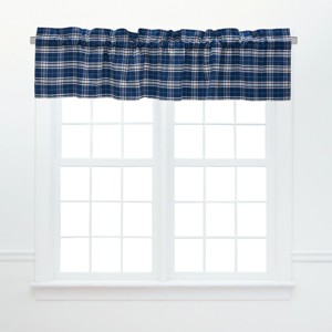 C&F Home Max Plaid Navy Blue Valance Collection - 1 of 3