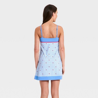 Women Everyday Soft Active Court Dress – All In Motion Blue Gingham