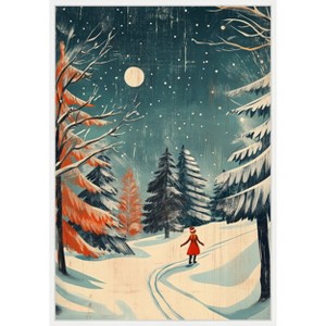 Amanti Art Christmas girl by Pictufy Studio Canvas Wall Art Print Framed 23-in. W x 33-in. H. - 1 of 4
