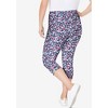 Woman Within Plus Size Stretch Cotton Printed Capri Legging - 3 of 4