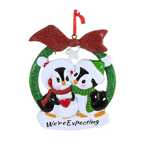 Kurt S. Adler 3.75 In We're Expecting Penguins Christmas Baby Tree Ornaments - image 1 of 3