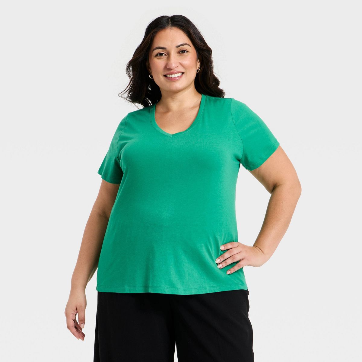 Women's Short Sleeve V-Neck T-Shirt - Ava & Viv™ - thumbnail 7