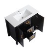 Chery Life 36" in Black Bathroom Storage Cabinet with 2 Doors and 2 Drawer, Soft Closing, Multifunctional Storage - 4 of 4
