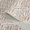 Acekool 5x7 Washable Area Rug, Modern Farmhouse Geometric, Non-Slip, Soft Low Pile, Easy Care Neutral Carpet for Living Room, Bedroom,  Light Brown - 3 of 4