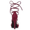 Allegra K Women's Platform Stiletto Heels Lace Up Sandals - 3 of 4