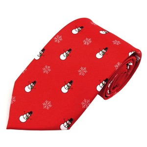 Jacob Alexander Boys' Prep Red Frosty the Snowman Snowflakes Regular Self-Tie Neck Tie - 1 of 2