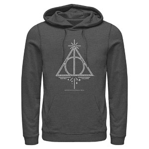Men's Harry Potter Deathly Hallows Symbol Pull Over Hoodie - 1 of 4