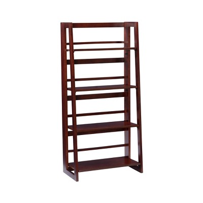 48" Delanie Folding Bookcase Walnut - Linon