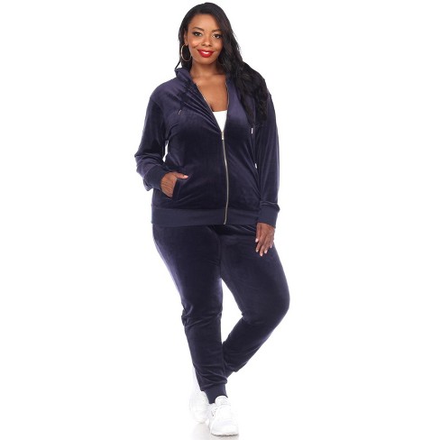 Plus size women track hot sale suit