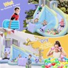 Karl Home 157 in. L X 118 in. W Inflatable Bounce House With 550W Air-Blower, Long Water Slide, Surf Slide - 2 of 4