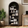 71" Arched Storage Cabinet,7 Tiers 28 Pairs Wooden Shoe Rack with Adjustable Shelves,Multifunctional storage cabinet for Entryway,Hallway,Living Room - 3 of 4