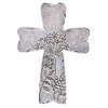 Dicksons Engraved Floral Cross, Stone Grey 5.75 x 4 Inch Resin Wall Art Plaque - 2 of 2