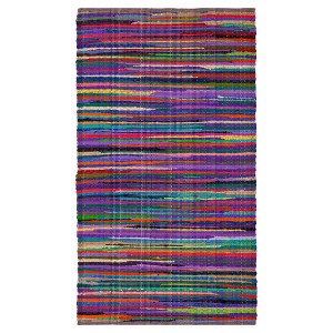 Pewter Purple Spacedye Design Woven Accent Rug 3