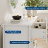 Fluted 6 Drawer Dresser for Bedroom, 54 Inch Wide Modern Wooden Chest of Drawers with Gold Handles - 4 of 4